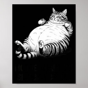 Póster Madre, no soy más que piel y huesos Gato divertido