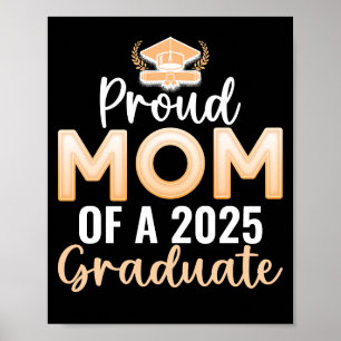 Póster Madre Orgullosa Y Personalizada De Un Graduado En