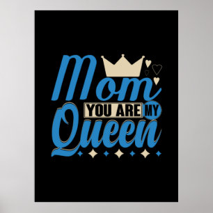 Póster Madre Regalo Mamá Eres Mi Reina