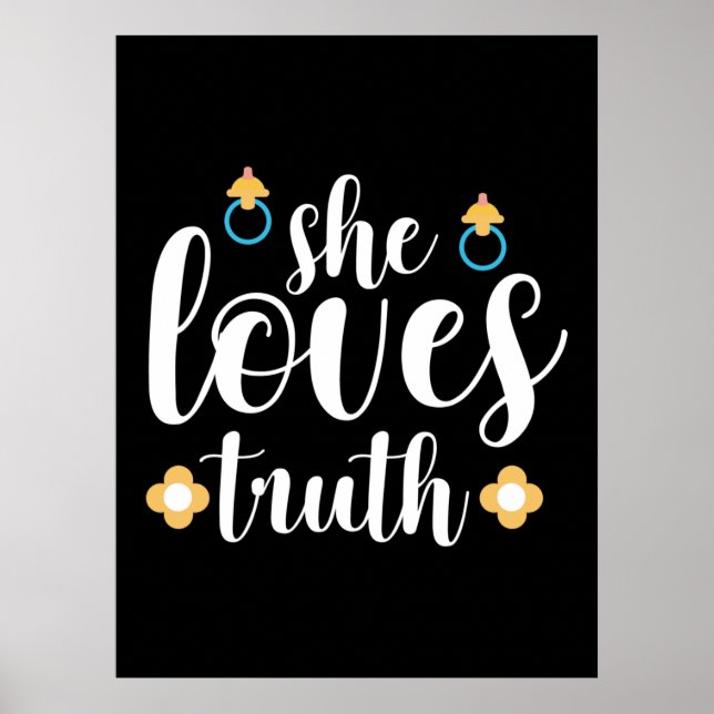 Póster Madre regalo que ama la verdad (Frente)