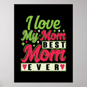 Póster Madre regalo que amo a mi mamá
