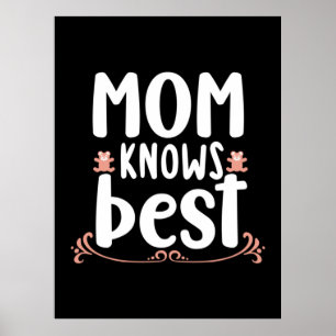Póster Madre Regalo que mamá conoce mejor