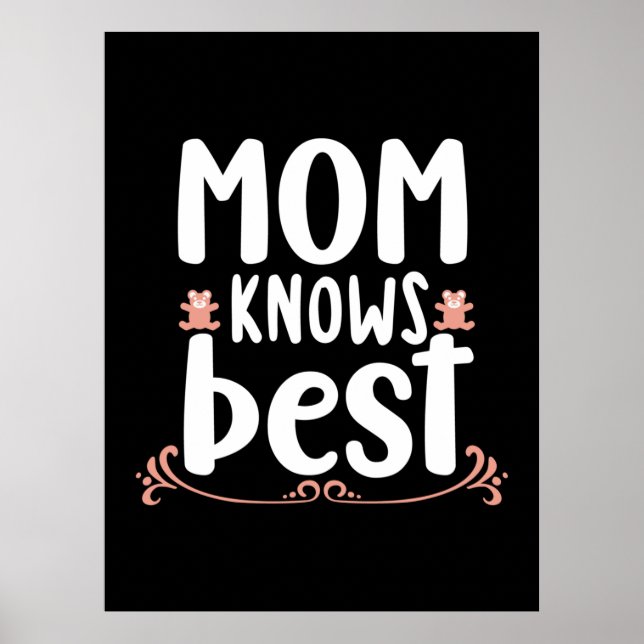 Póster Madre Regalo que mamá conoce mejor (Frente)