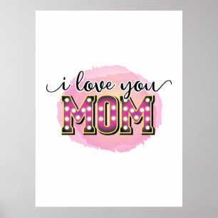 Póster Madre Regalo te amo a mamá
