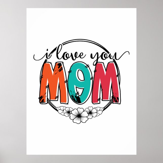 Póster Madre Regalo Te Amo Madre (Frente)