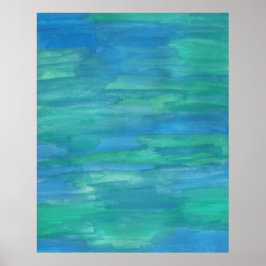 Póster Madre Tierra Abstracto Acuarela