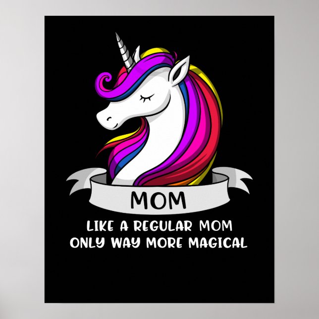 Póster Madre unicornio Mamacorn Madre Magia (Frente)