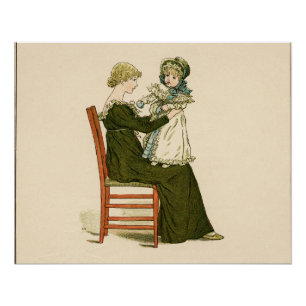 Póster Madre victoriana bebé Greenaway