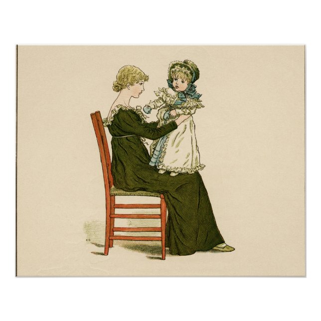 Póster Madre victoriana bebé Greenaway (Anverso)