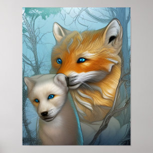 Póster Madre y bebé Poster Fox