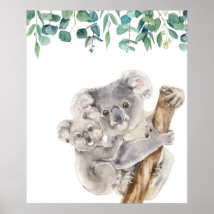 Póster Madre y enfermera australiana de Koala