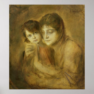 Póster Madre y niño, 1893