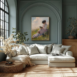 Póster Madre y Niño en Prado Soleado – Impresionista