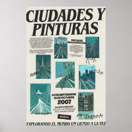 Póster Madrid Art Exhibition Poster Spanish Cityscape