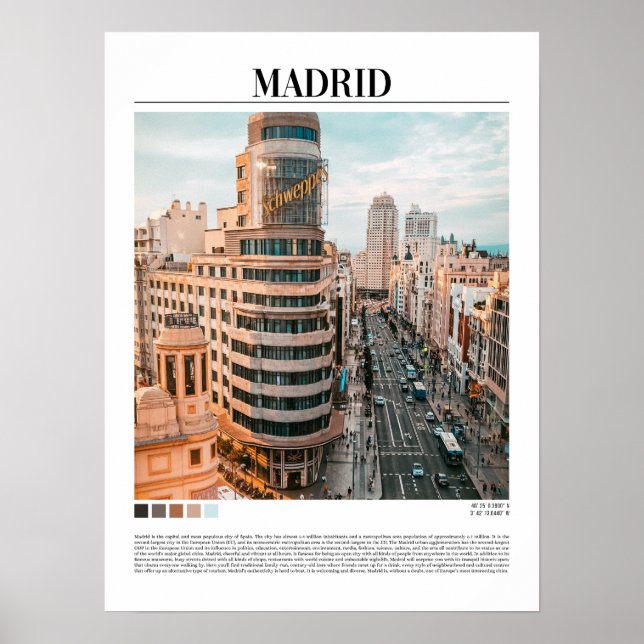 Póster Madrid - España (Frente)