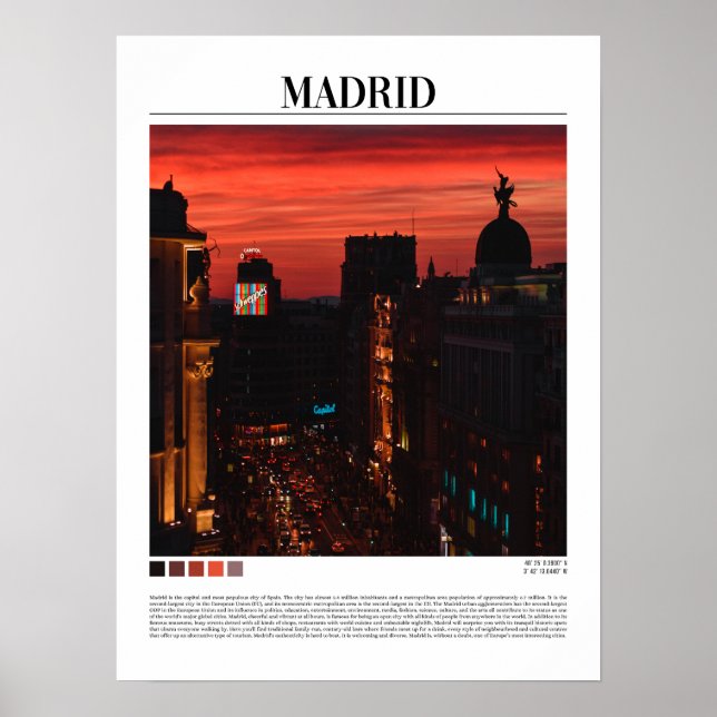 Póster Madrid - España (Frente)