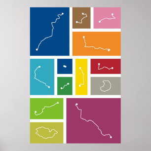 Póster Madrid - Paletas de tránsito