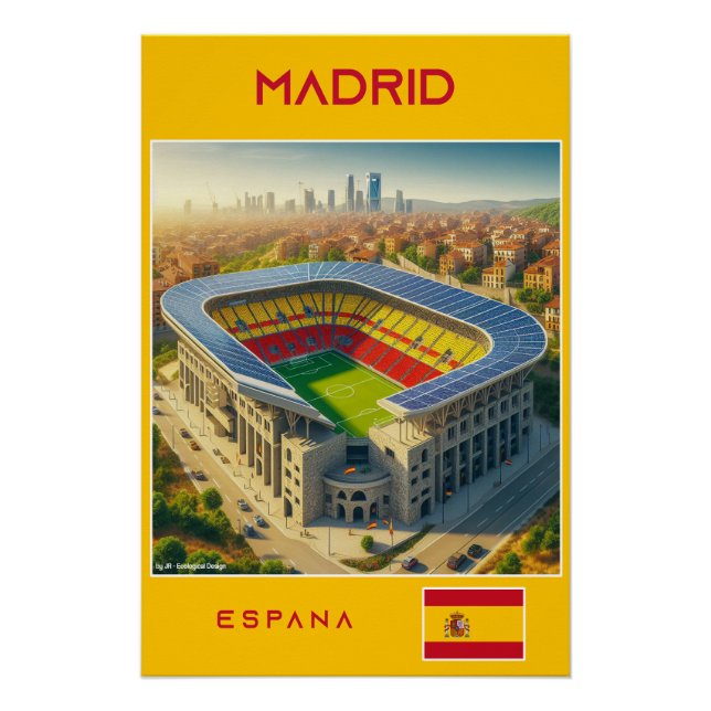 Póster Madrid Stadium - Spain - Ecological Design (Anverso)