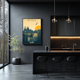 Póster Madrid Sunrise - Silhouettes Ciudad Real