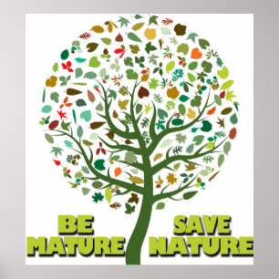 Póster Madurar Salva la Naturaleza