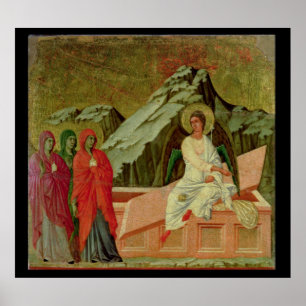 Póster Maesta: Los tres Maries en la tumba de Cristo