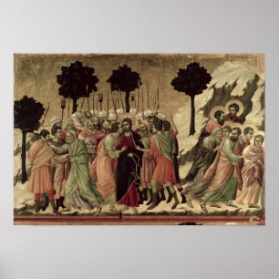 Póster Maesta: Traición de Cristo, 1308-11