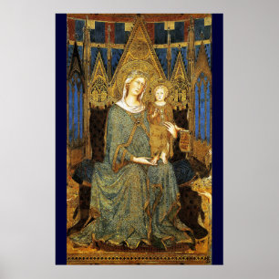 Póster MAESTA , VIRGEN CON NIÑO por Simone Martini