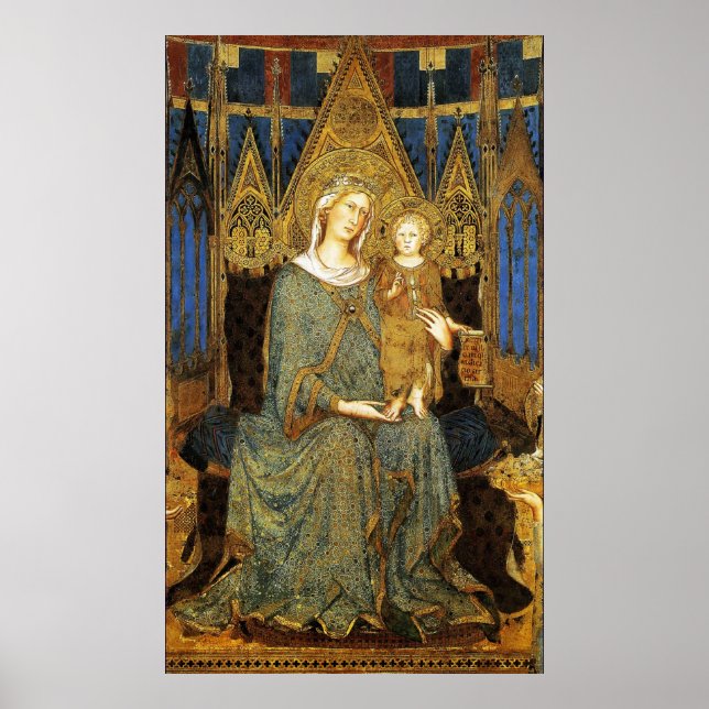 Póster MAESTA ,VIRGIN CON HIJO de Simone Martini (Frente)