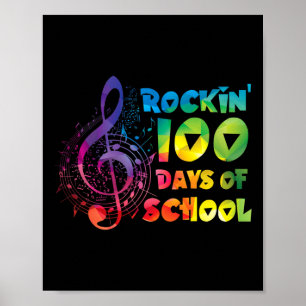 Póster Maestra -arroja 100 Días De Clave De Música Escola