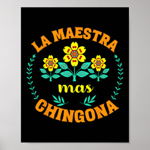Póster Maestra Bilingüe Regreso a Clases Profesor de Espa