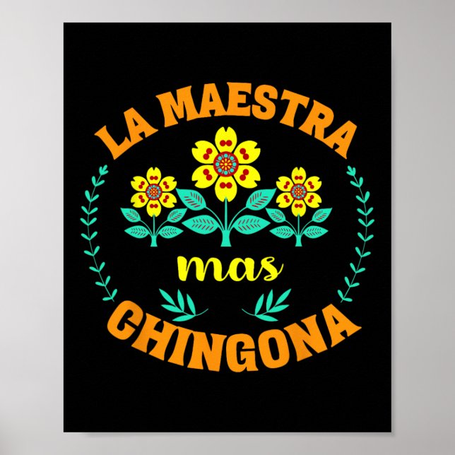 Póster Maestra Bilingüe Regreso a Clases Profesor de Espa (Frente)