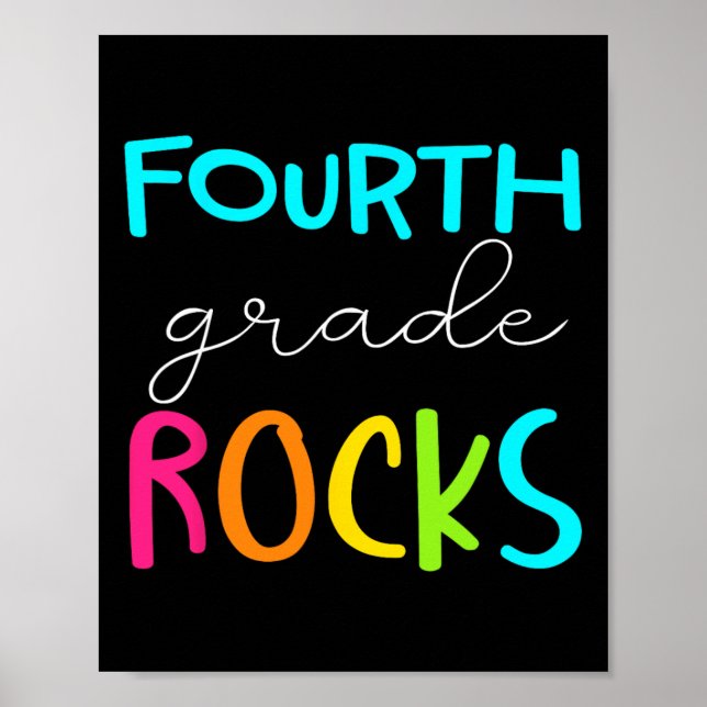 Póster Maestra de 4º grado de Grado Rocks Team (Frente)
