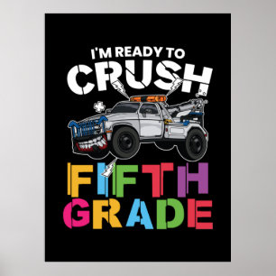 Póster Maestra De 5º Grado Estoy Listo Para Aplastar El Q