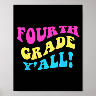 Póster Maestra de cuarto grado de cuarto grado, estudiant