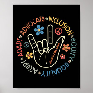 Póster Maestra de Educación Especial Autismo Inspirador A