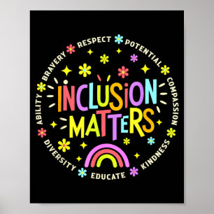 Póster Maestra de Educación Especial Inclusiva Autismo