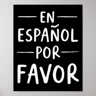 Póster Maestra de Español Por Favor 