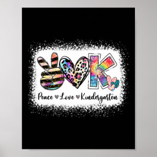 Póster Maestra de Grado Paz Amor Kindergarten Equipo Kind