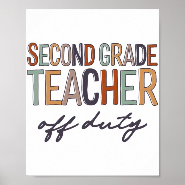 Póster Maestra De Grado Sin Deber El Día De La Escuela (Frente)