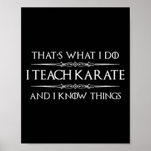 Póster Maestra De Karate - Enseño A Karate Y Sé Cosas