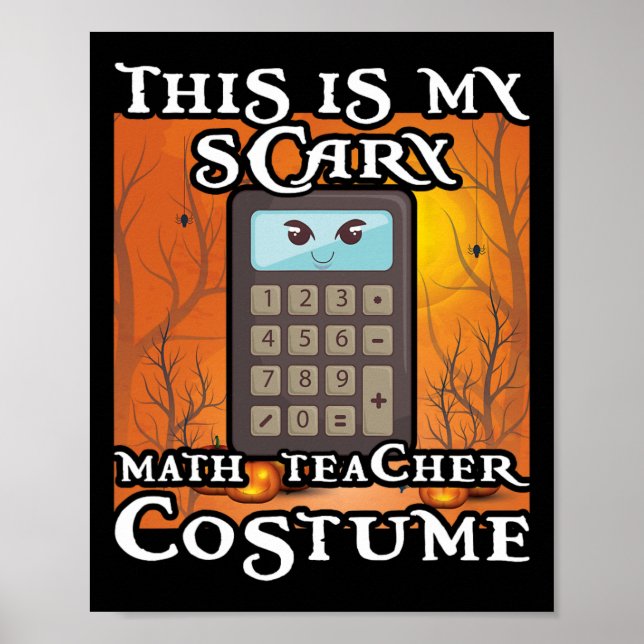 Póster Maestra de matemáticas de escuela divertida esto e (Frente)