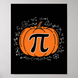 Póster Maestra de matemáticas pumpkin Pi Pie Halloween gr