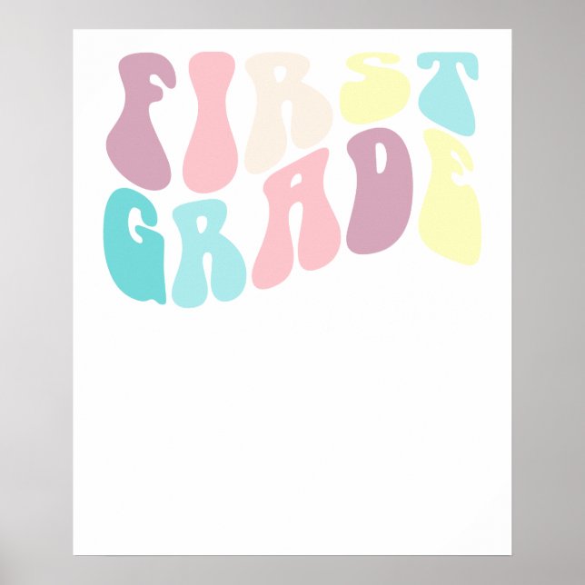 Póster maestra de primer grado escuela (Frente)