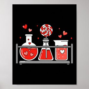 Póster Maestra Día de San Valentín Laboratorio de Ciencia