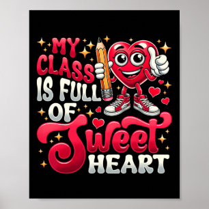 Póster Maestra Día de San Valentín Shirt Mi Cl Está Lleno
