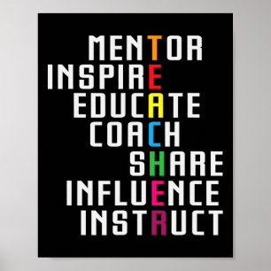 Póster Maestra Educadora Inspiradora Favorita Escuela Té