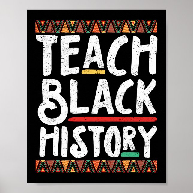 Póster Maestra enseña el mes de la historia negra (Frente)