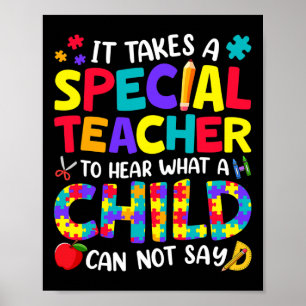 Póster Maestra Especial Para Oír Lo Que El Autismo Infant