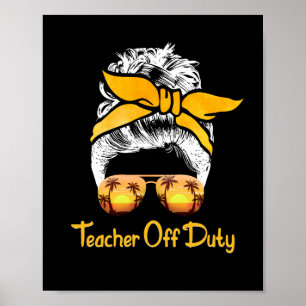 Póster Maestra Fuera De Servicio Mesy Bun Beach Sunset Te
