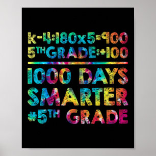 Póster Maestra Grado 1000 Días Más Inteligente 100 Días E